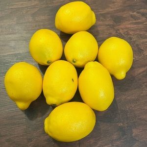 Decorative Artificial Lemons - Bright Yellow Home Accent